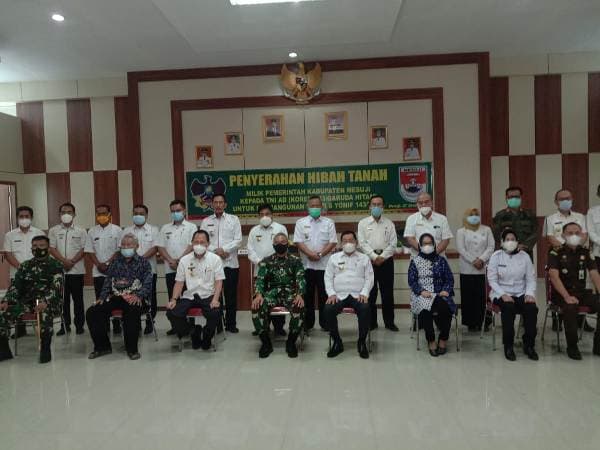 Korem 043/Garuda Hitam Terima Tanah Seluas 40 Hektar Dari Pemkab Mesuji