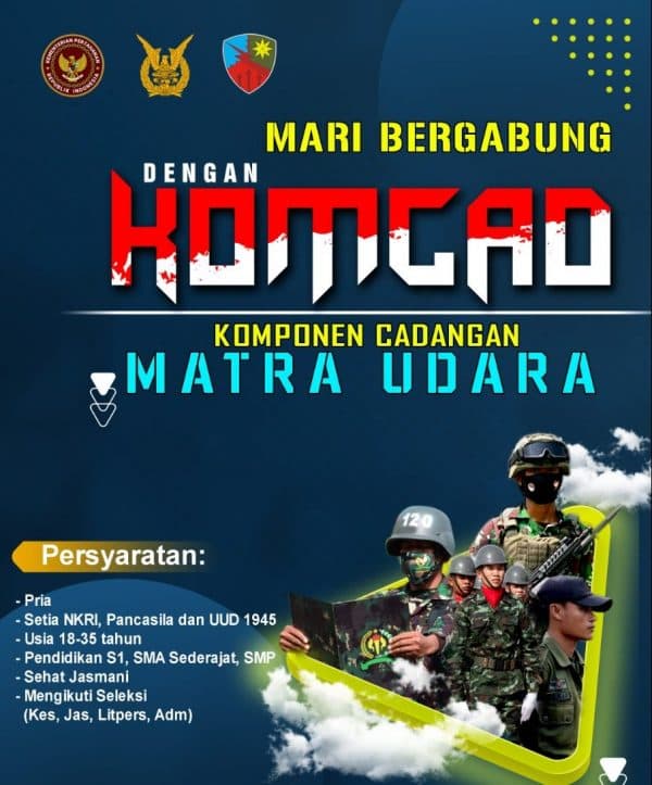 TNI AU Buka Pendaftaraan Komcad Tahun 2022