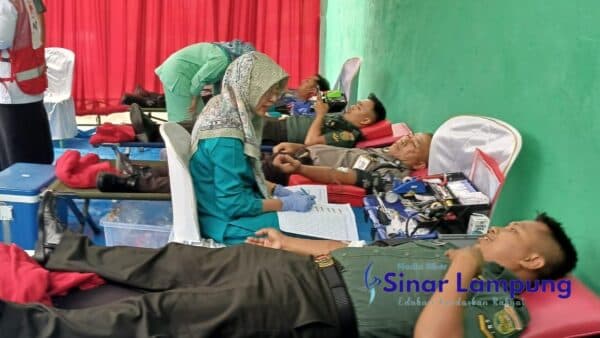 Peringati HUT Ke-77 POMAD, Subdenpom II/3 Metro Gelar Donor Darah