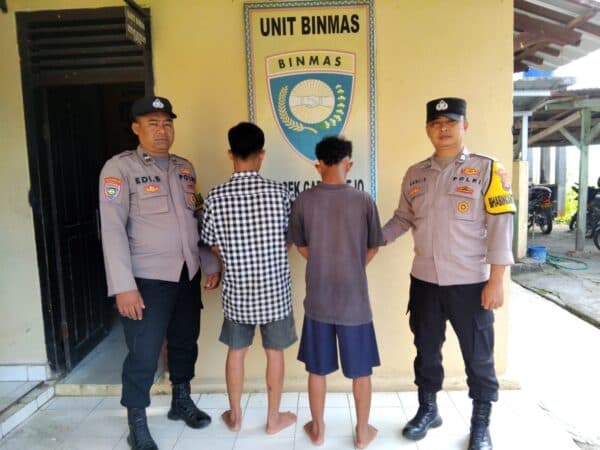 Dua Remaja Asal Pesawaran Keciduk Pakai Sabu Dekat Kantor Polisi di Pringsewu