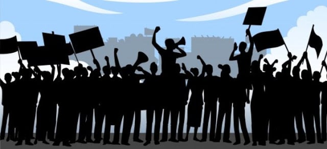 Ratusan Anggota LSM Gelar Aksi Unjuk Rasa di Mapolda Banten