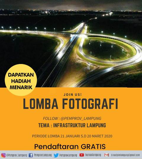 Bidik Generasi Milenial, Biro Adpim Pemprov Lampung Gelar Lomba Fotografi, Vlog dan Konten Medsos