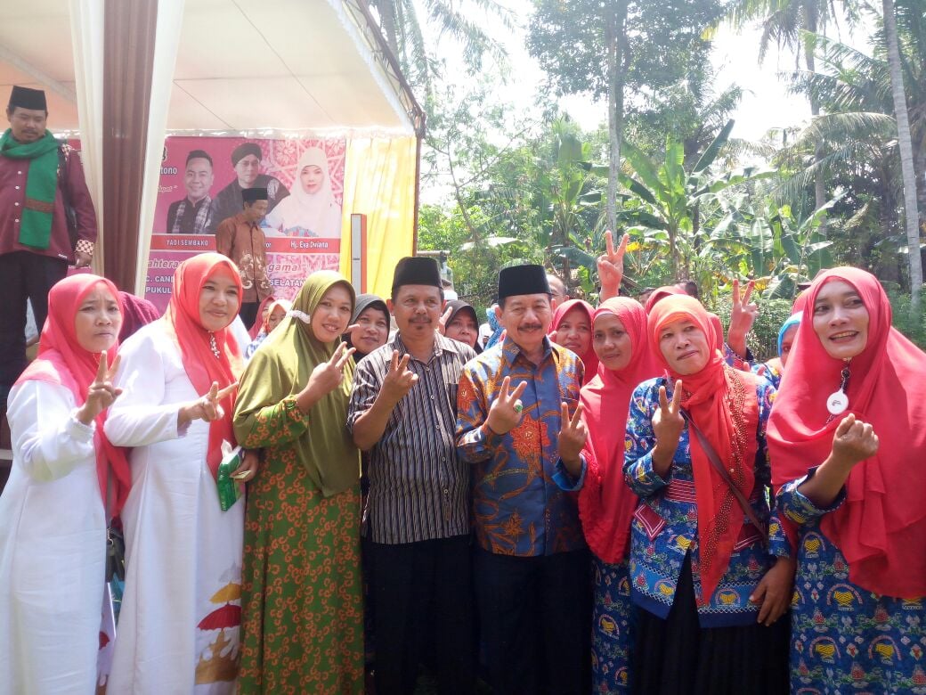 Masyarakat Selagai Lingga, Lampung Tengah Pastikan Pilih Herman HN di Pilgub Lampung 2018