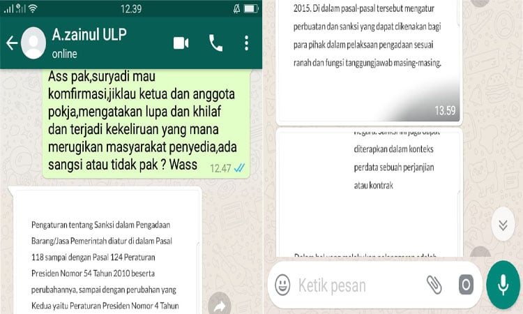 Pokja LPSE Banten Bisa Kena Sanksi Pasal 118 sampai 124 Perpres No 54 Tahun 2010