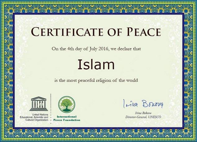 UNESCO Nyatakan ISLAM Agama Paling Damai Sedunia