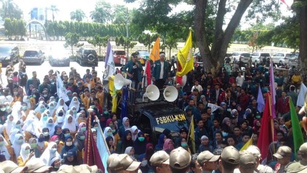 Mahasiswa Lampung Tolak Undang Undang Omnibus Law