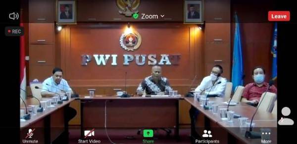 PWI Pusat Bersama Panitia HPN Gelar Pertemuan Dengan Ketua MPR RI dan Menteri Koperasi UKM Secara Virtual