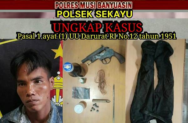 Polsek Muba Ringkus Pemilik Senpi Ilegal