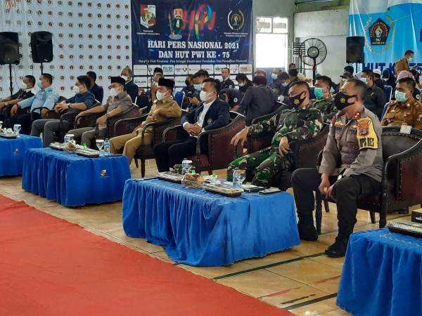 Kapolres Lampung Utara Hadiri Peringatan HPN 2021 Dan HUT PWI Ke-75