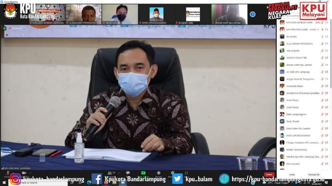 KPU Lampung Gelar Rekapitulasi Data Pemilih Berkelanjutan Periode Juli 2021