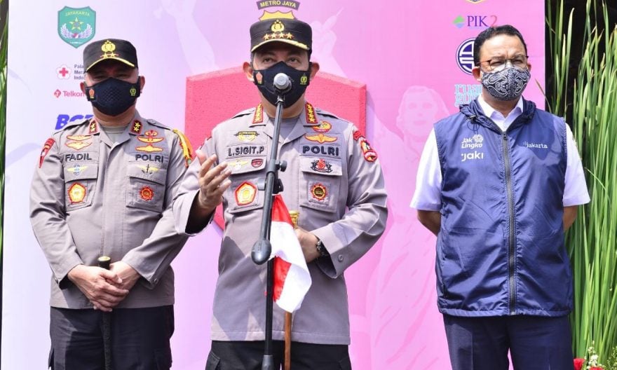Target 3 Juta Orang, Kapolri Launching Gerakan Vaksin Merdeka di Polda Metro Jaya