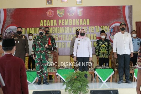 Bupati Winarti Buka Kegiatan TMMD ke-112 Kodim Tulang Bawang