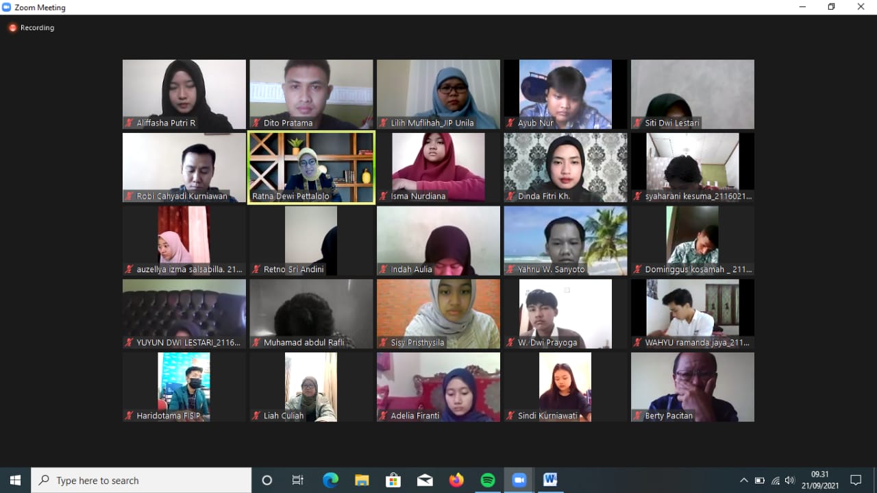 Jurusan Ilmu Pemerintahan FISIP Unila Selenggarakan Kuliah Tamu Berbasis Digital