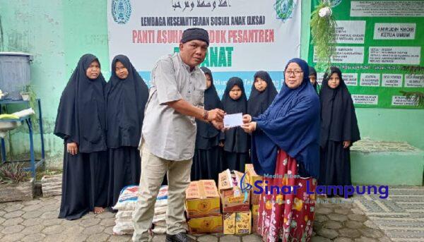 Reaksi Lampung Salurkan Bantuan Sembako dan Tali Asih untuk Anak Yatim Piatu Al Banat